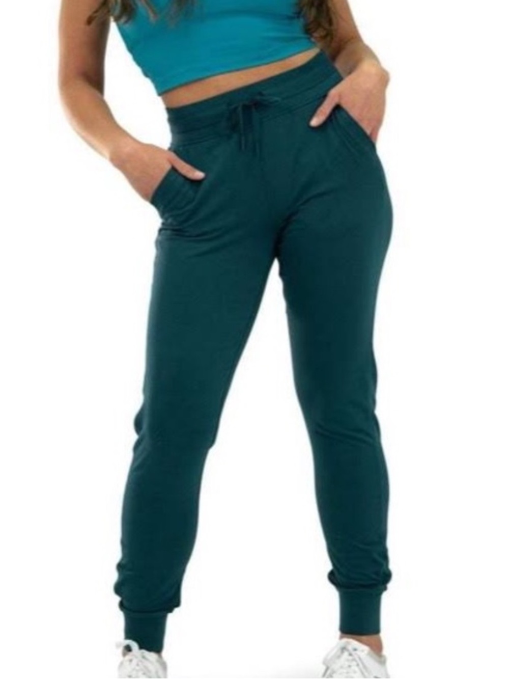 Balance Athletic Select High Rise Joggers in Deep Sea Green